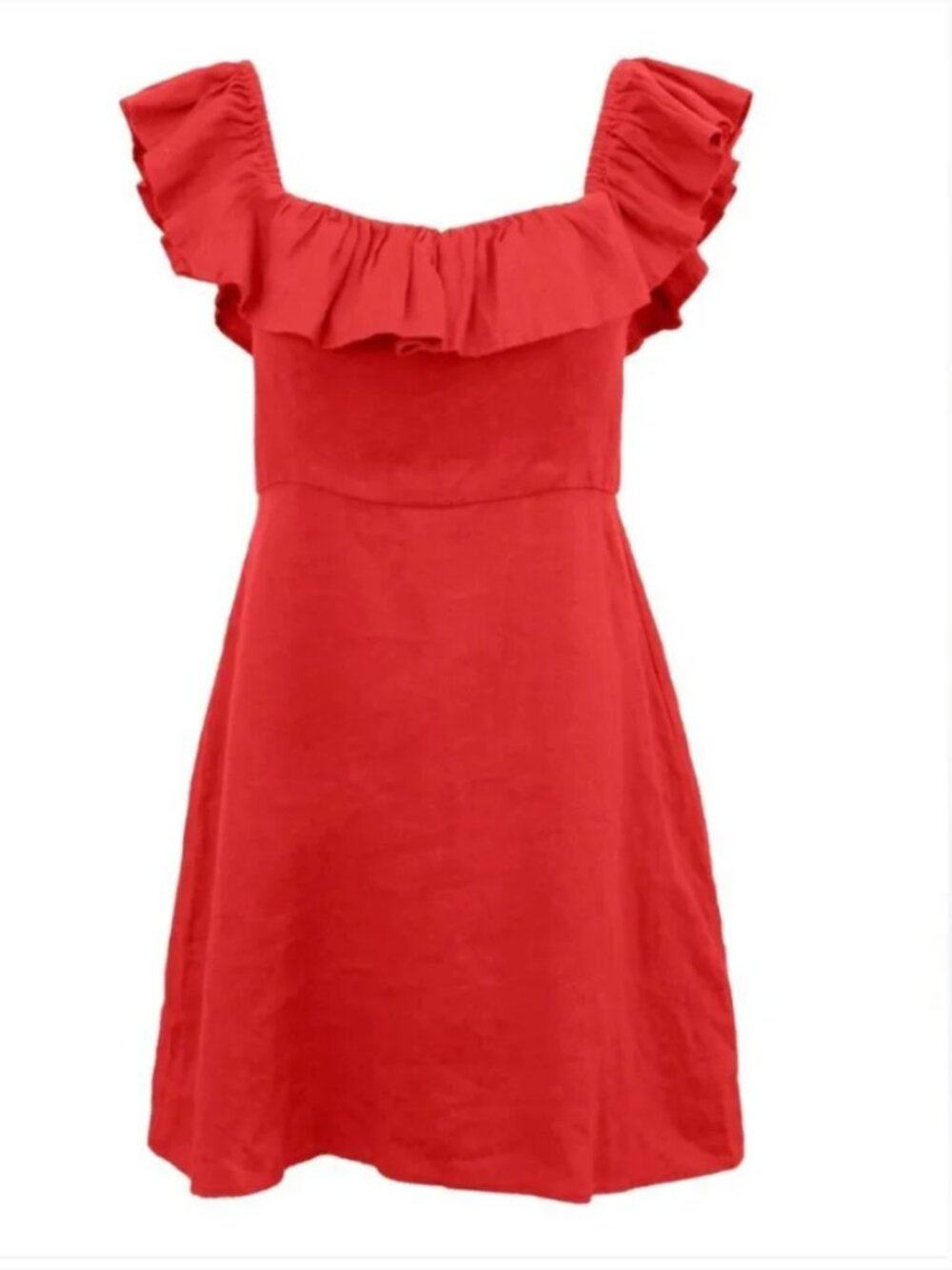 ❤️ Honorine Red Linen Dress – Size Small ❤️